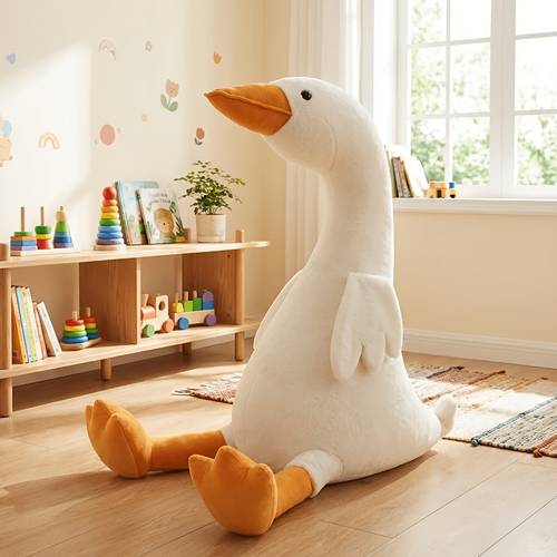 105cm 41 34in large plush toy ultra soft stuffed animal duck goose pillow adorable cuddly plushie for home decor ideal gift for children family