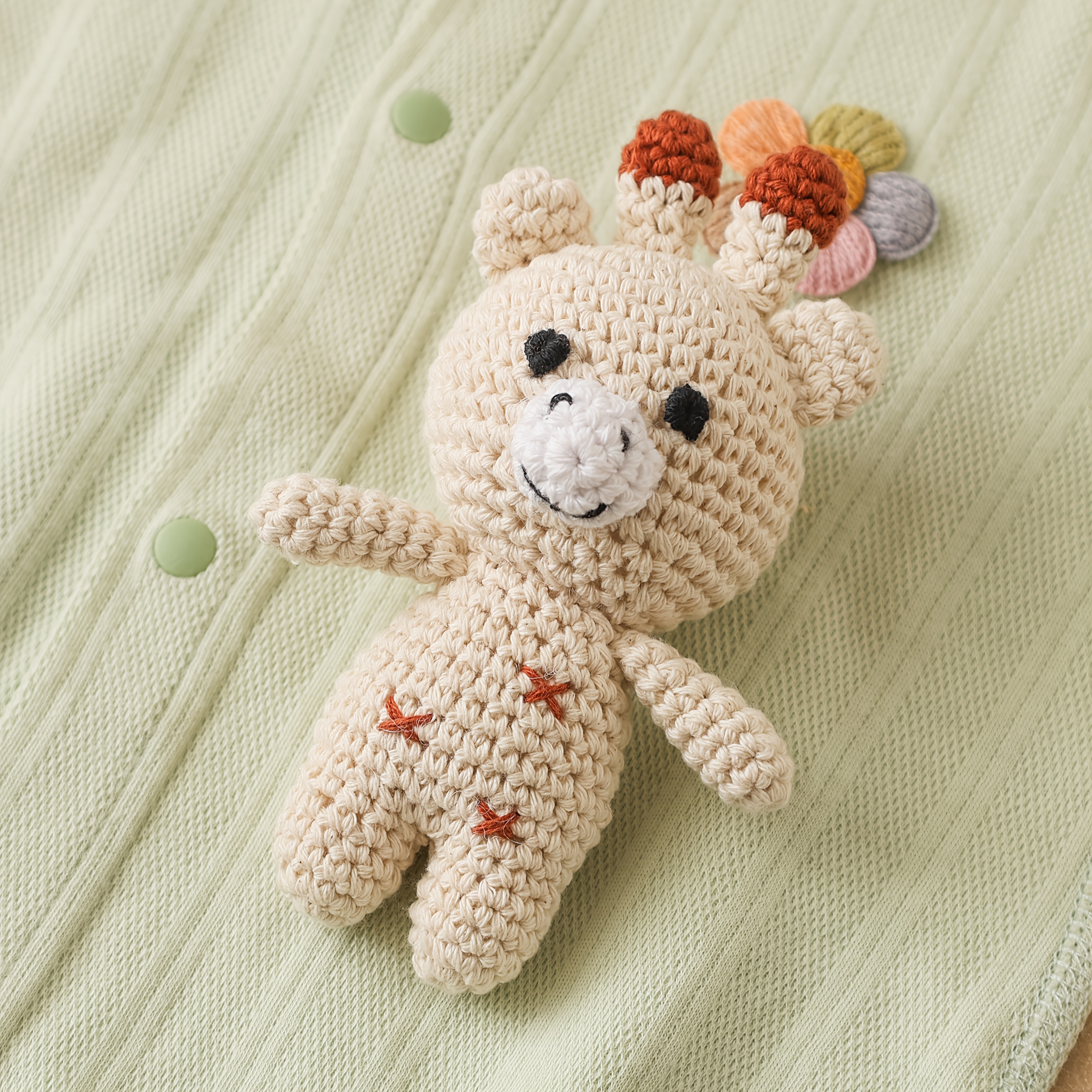 Handmade Baby Rattles, Soft Knitted Toys