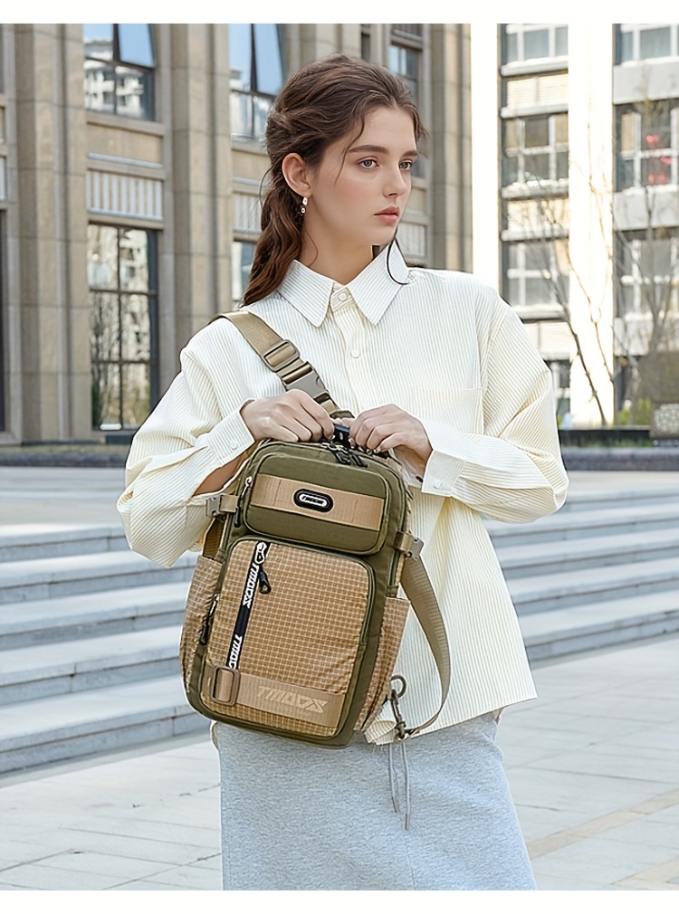 Sac Bandoulière Anti-Vol VIESEN Sac de poitrine tendance anti-vol multi-usage pour hommes et femmes, sac de voyage sportif à une épaule ou croisé, sac à dos léger et petit