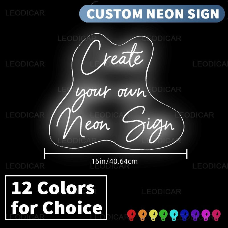 Personalized Neon Signs, Custom 3-Line Neon Sign for Events