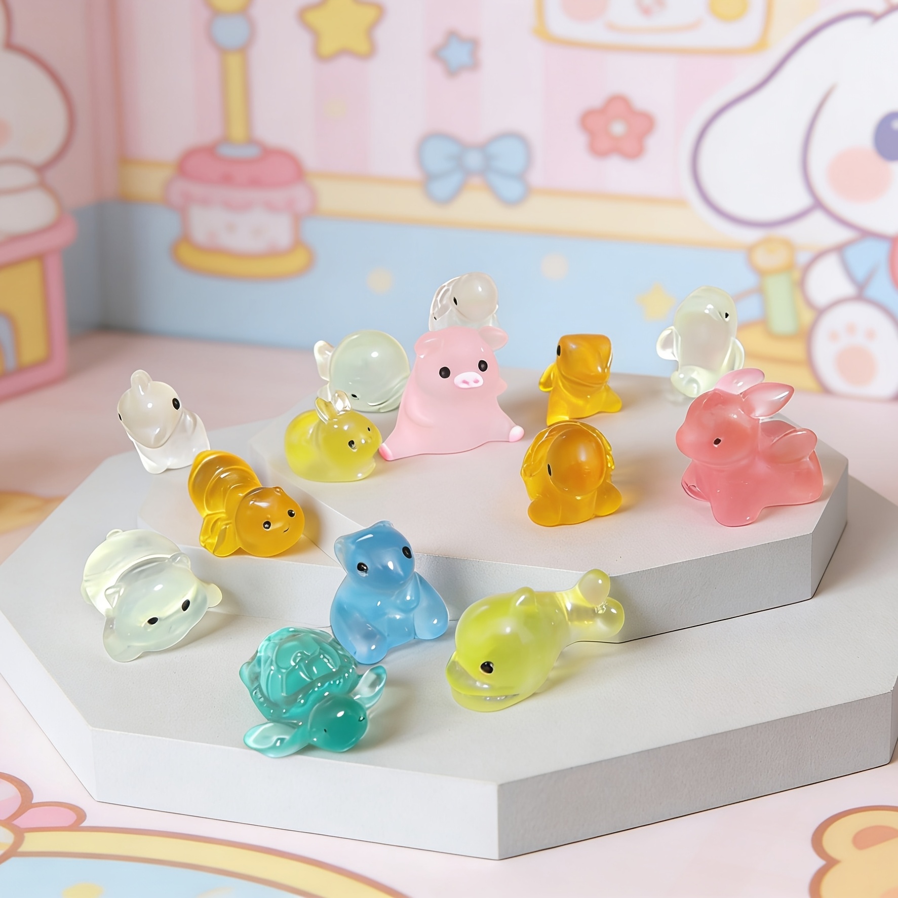 Lot De 5 Mini Figurines En Résine – Capybara Et Petits Animaux, Déco Pour Jardin Féerique, Maison De Poupée Ou Aquarium
