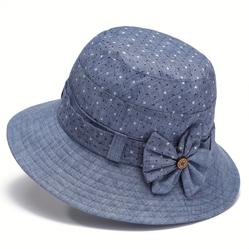 Spring Summer Flower Middle Elderly Hat, Women Spring Autumn Sun Hat, Fishing Hat Mom Sun Hat Top Hat Grandma Basin Hat, Thin Sun Protection