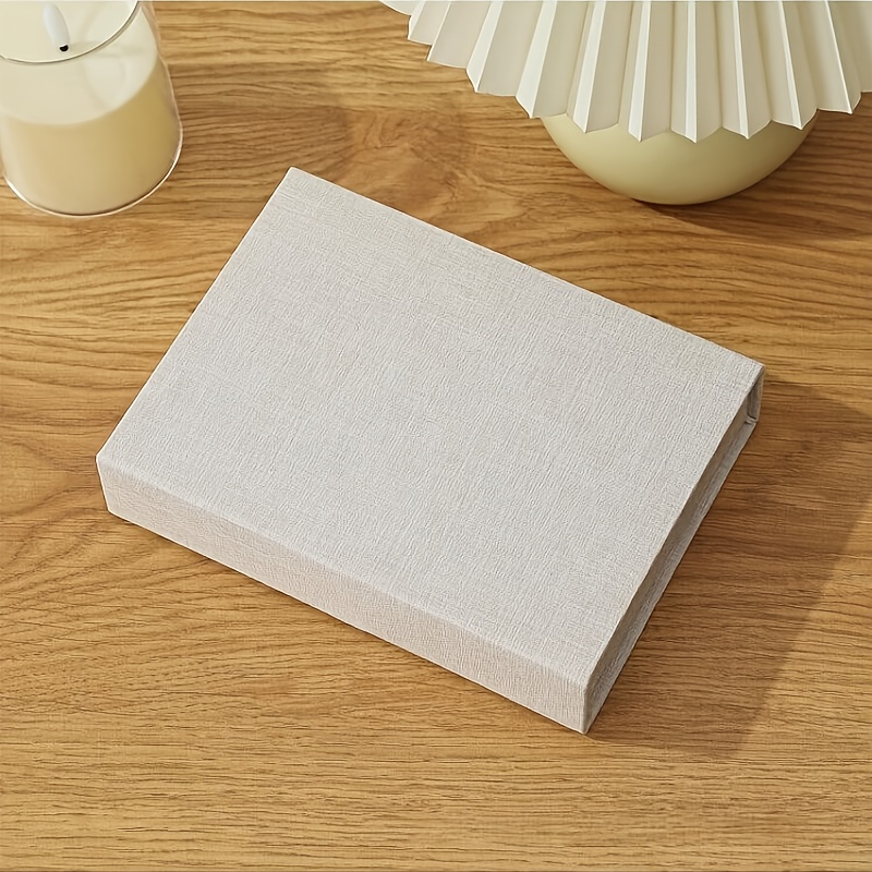 E-shop 1 Minimalistischer Fotorahmen mit großem Fassungsvermögen | Künstlerische Fotoalbum-Aufbewahrungsbox aus Leinen, praktisch zum Erhalten