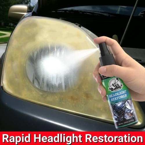 4 06oz automotive headlight repair kit quick refurbishment solution no polishing required instantly clear lenses enhances visibility brightness restoration and care kit for car headlight maintenance headlight cleaner