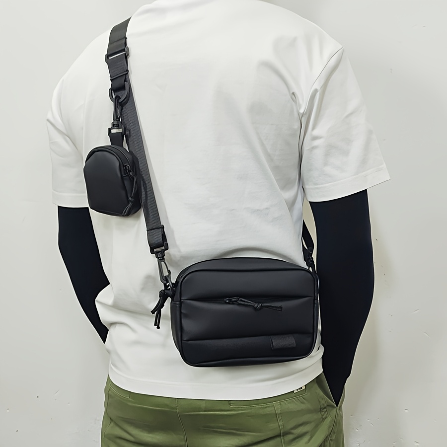 E-shop Lässige Herren Crossbody Bag, Herren Messenger Bag, Schwarzer kleiner Rucksack, Tragbare Umhängetasche