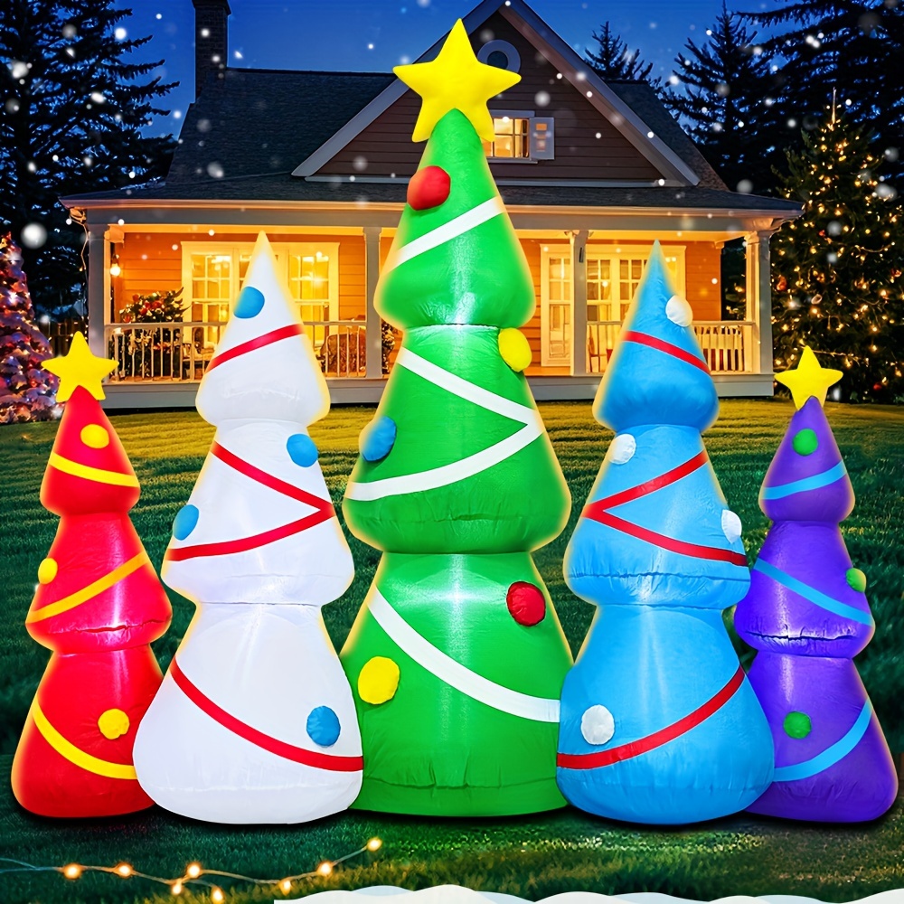 

6.5ft Inflatable Christmas Tree Outdoor, Led Lights For Christmas Party Holiday , Blow Up Yard Decoration