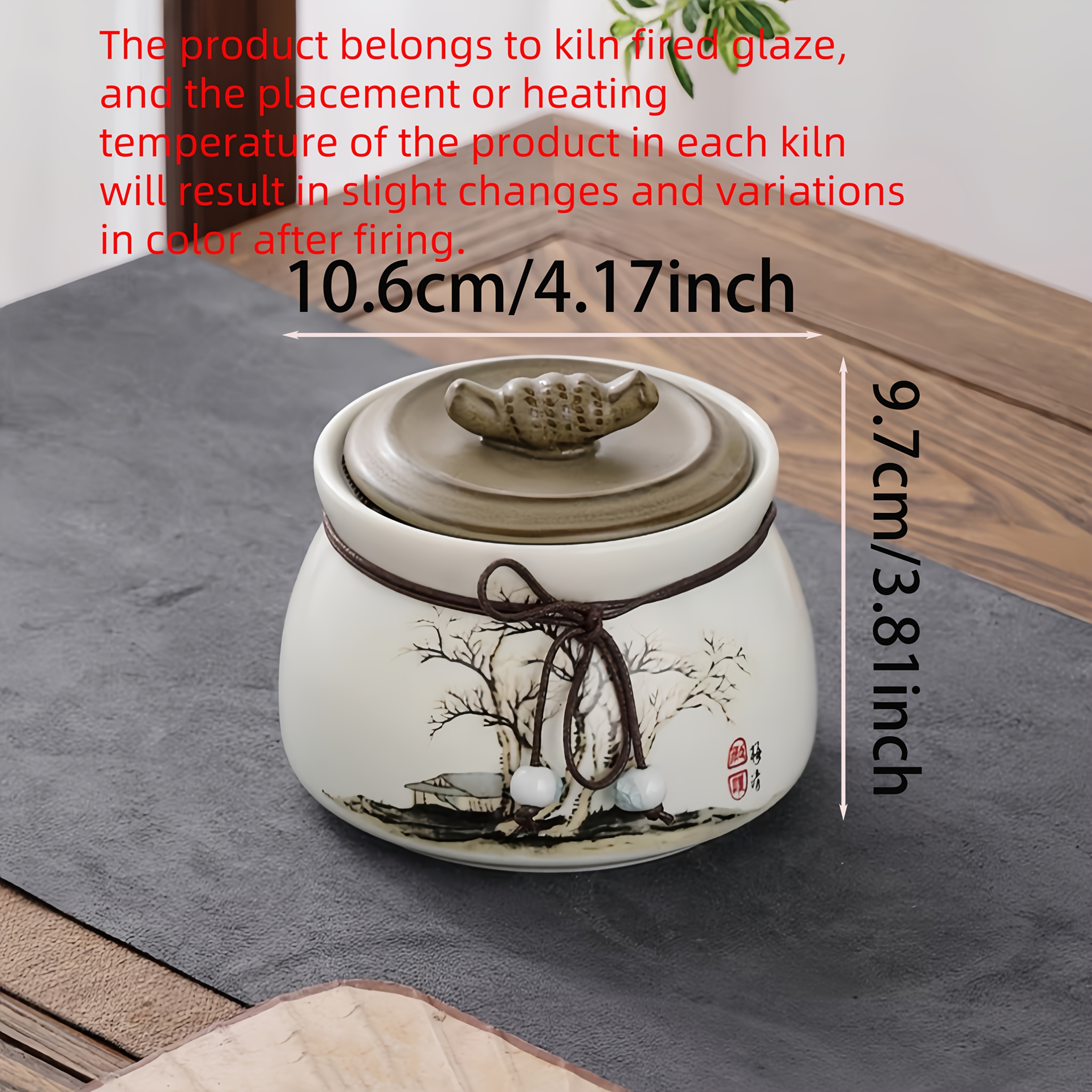 Food Storage Containers With Classic Branch Lids, Ceramic Sealed Jars