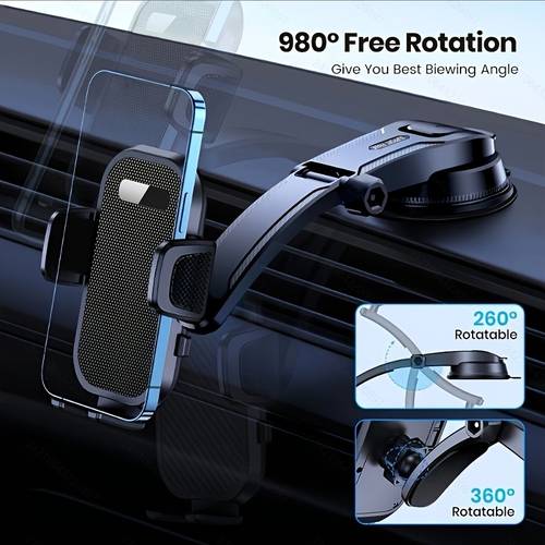 car dashboard phone mount, pinahusay na adjustable phone holder, universal para sa lahat ng , posisyon na pahiga o