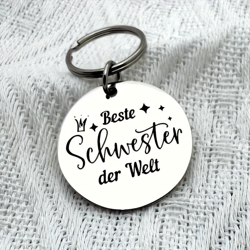 TEMU Deutscher Schwestern-Schlüsselanhänger, ein einzigartiges Freundschaftsgeschenk für Seelenbrüderinnen, für Weihnachten