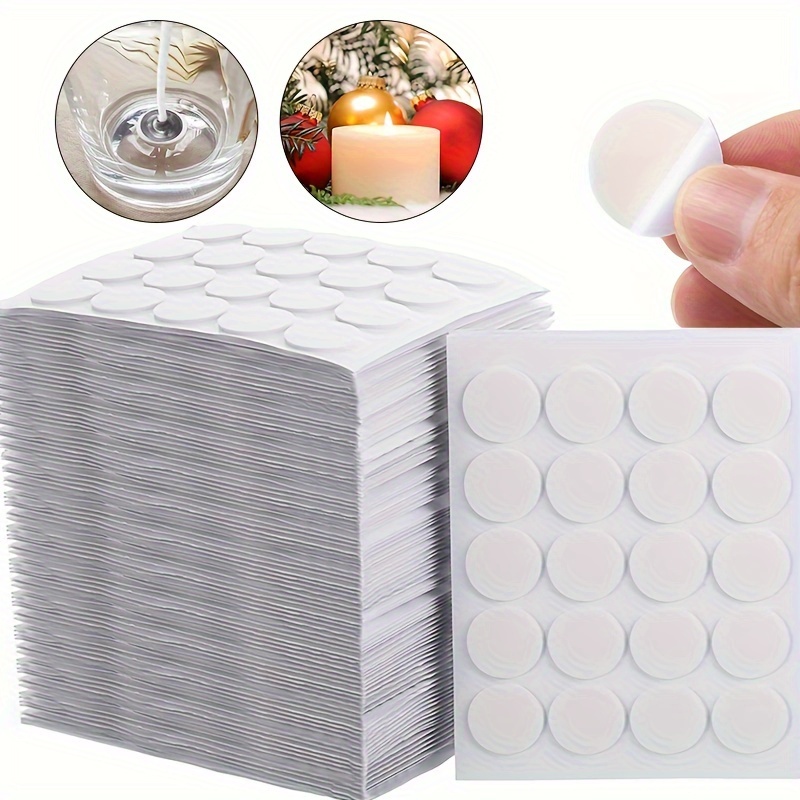 

400 Pcs Heat-resistant Candle Wick Stickers: Adhesive, Double-sided, Easy To Apply, Ideal For Safe And Clean Diy Candle Making