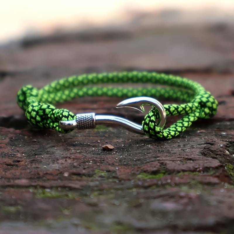 Odins V Nylon Anchor Bracelet – Surfer Style, Adjustable Wrap, Men Women Unisex