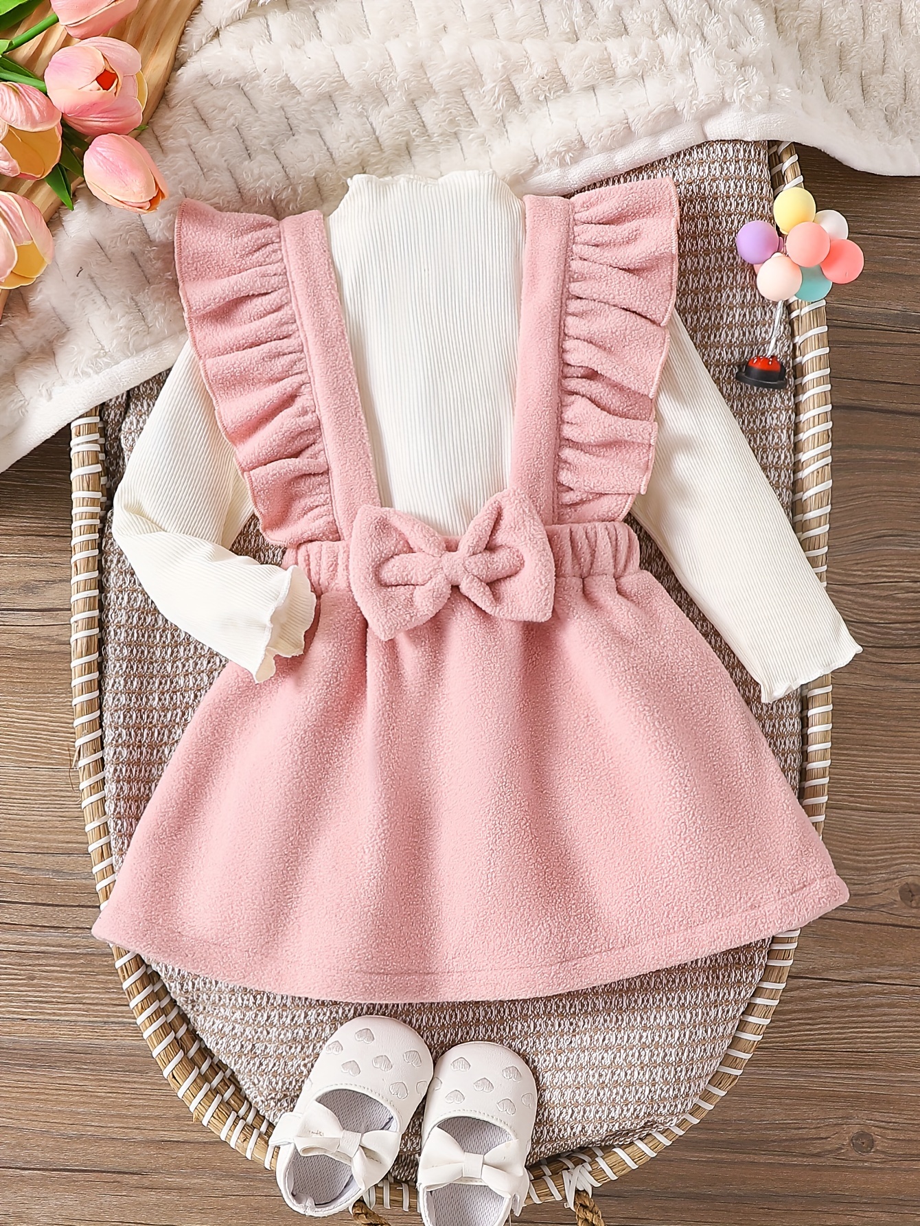 baby girls two piece outfit long sleeve ribbed Temu Nigeria - Main Image