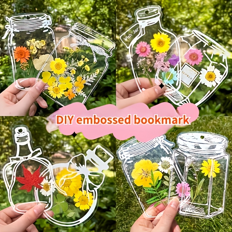 

20pcs Diy Bookmarks - A Transparent Sticker Bottle, Office Use