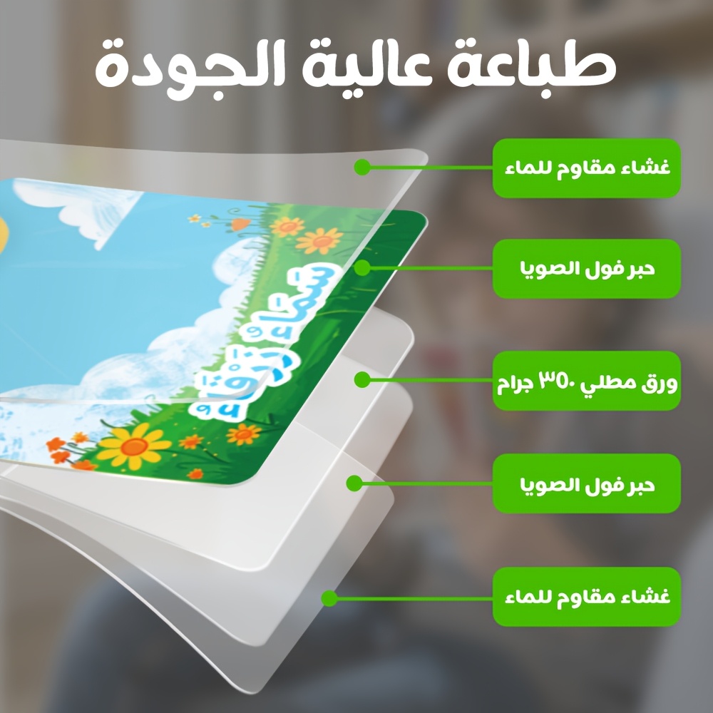 We Have 54 Arabic Study Cards Featuring Various Themes, Adorned with Lovely Cartoon Illustrations on Both Sides. They Provide Foundational Knowledge, Visual Engagement, And Are Perfect for Early Childhood English Education, As Well As Being Great Gifts for Birthdays And Ramadan.