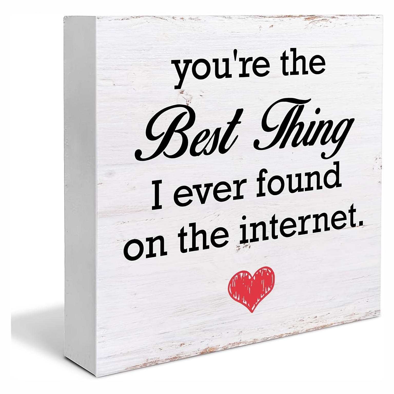 

1pc Romantic Pvc Sign Figurine, "you're The Thing I Ever On The Internet" Quote, , Room Decor, With No Electricity Needed, For Indoor & Outdoor Use, Valentine's Day