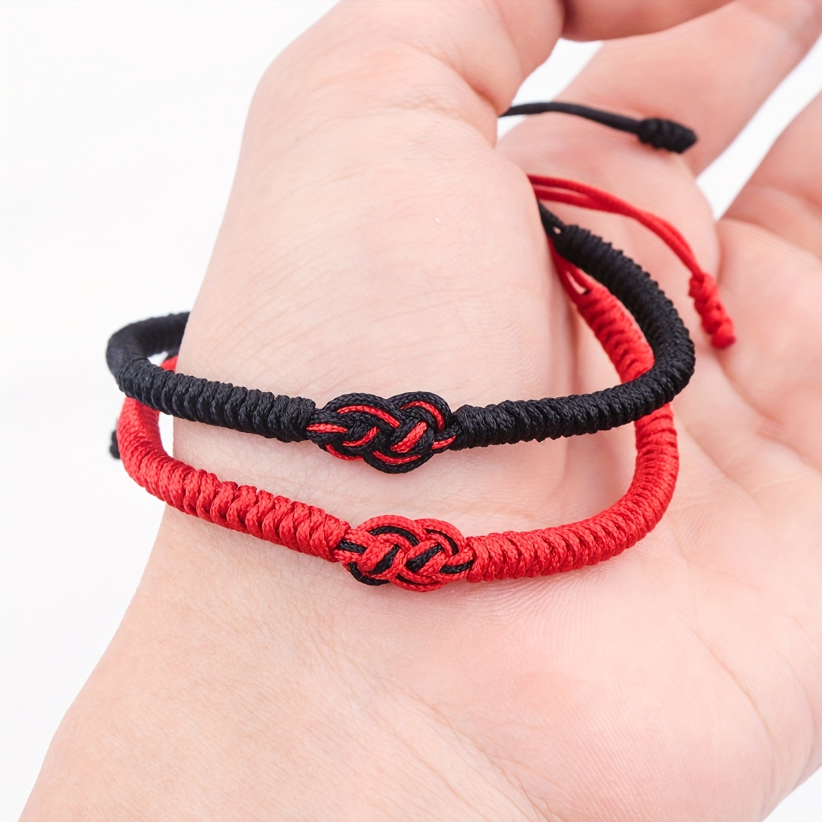Red Black String Infinity Adjustable Size - Temu