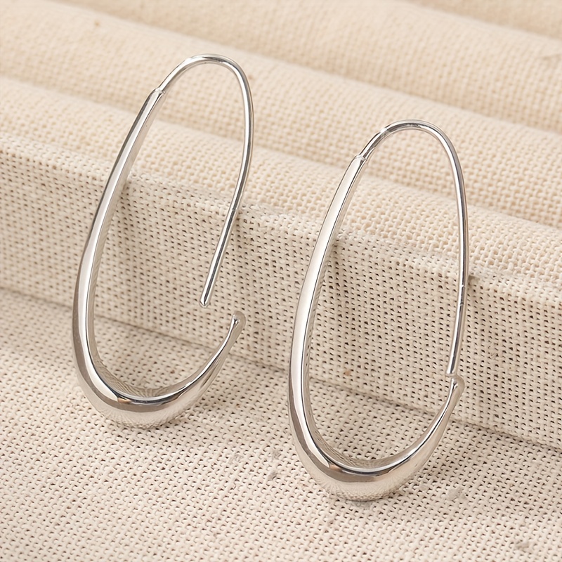 Women's Retro Bohemian Large Oval C-Shaped Earrings