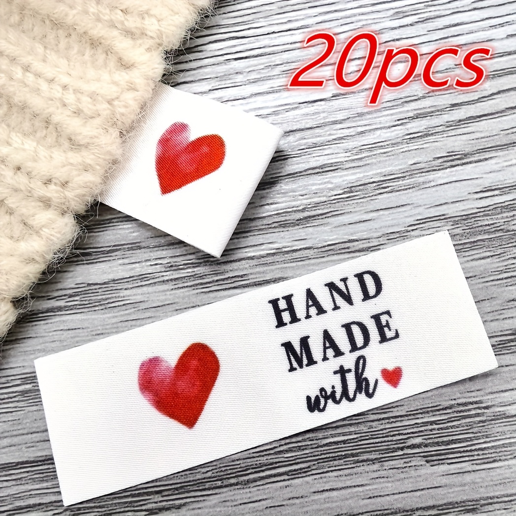 E-shop 20 Stück "" Näh-Etiketten - DIY Craft-Tags für handgefertigte Kreationen, ideales Geschenk für Handwerksbegeisterte, Nähzubehör
