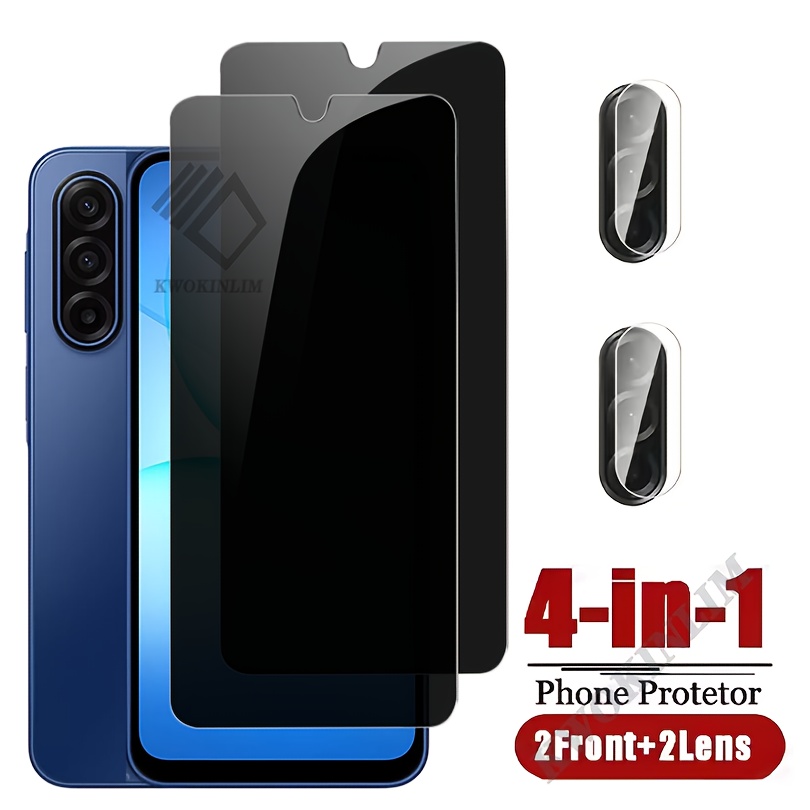 E-shop 4-in-1 Vollglas für Samsung Galaxy A17, Privacy Panzerglas für Samsung Galaxy A 17, Anti-Spionage Displayschutzfolie, Schutzfolie für