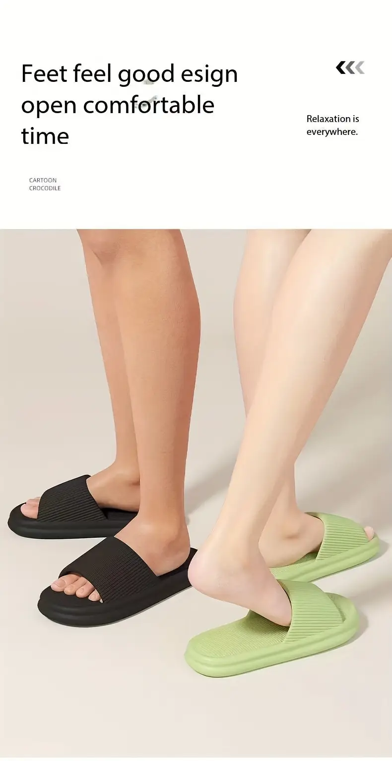 unisex summer slides soft non slip eva thick sole sandals for men and women lightweight comfortable casual beach flip flops fashionable with lighter feel comfortable footwear slipon footwear cushioned insole Product details 2