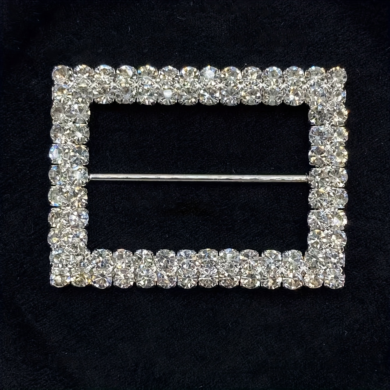 Image of 1pc Rectangular Rhinestone Scarf Belt Clothing Dress Rhinestone Decor
