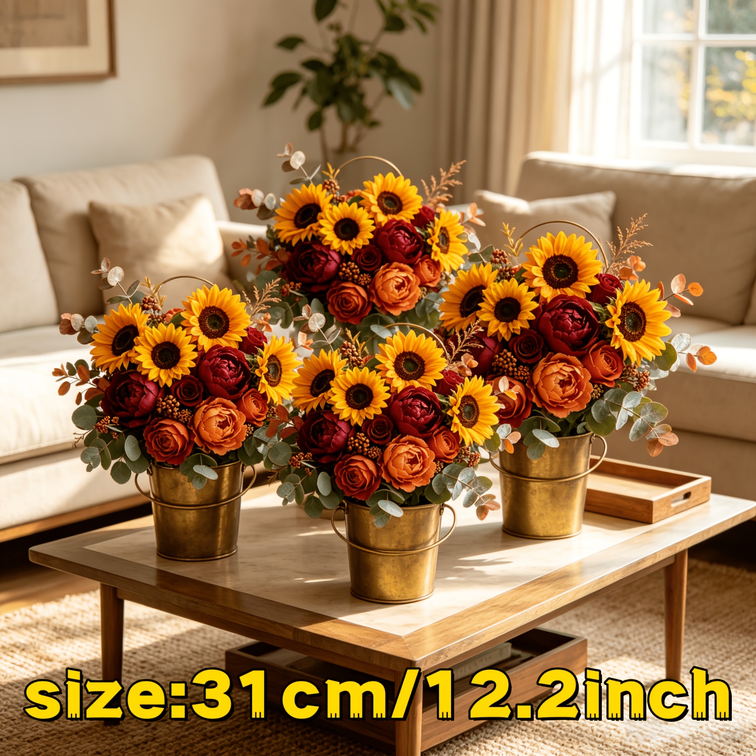 hochwertiger vintage herbst strauß kunstblumen – vintage