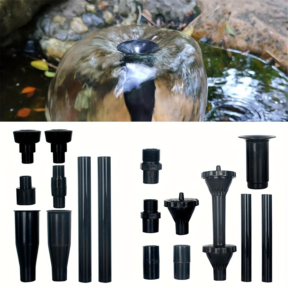 

8x Plastic Fountain Pump Nozzle Set Water Spray Heads Pond Submersible Pump Pool