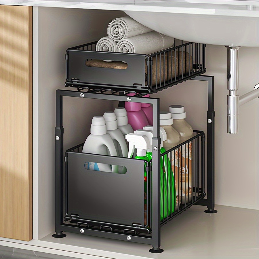 Pull Out Drawers for Cabinets, No Drill Cabinet Organizer