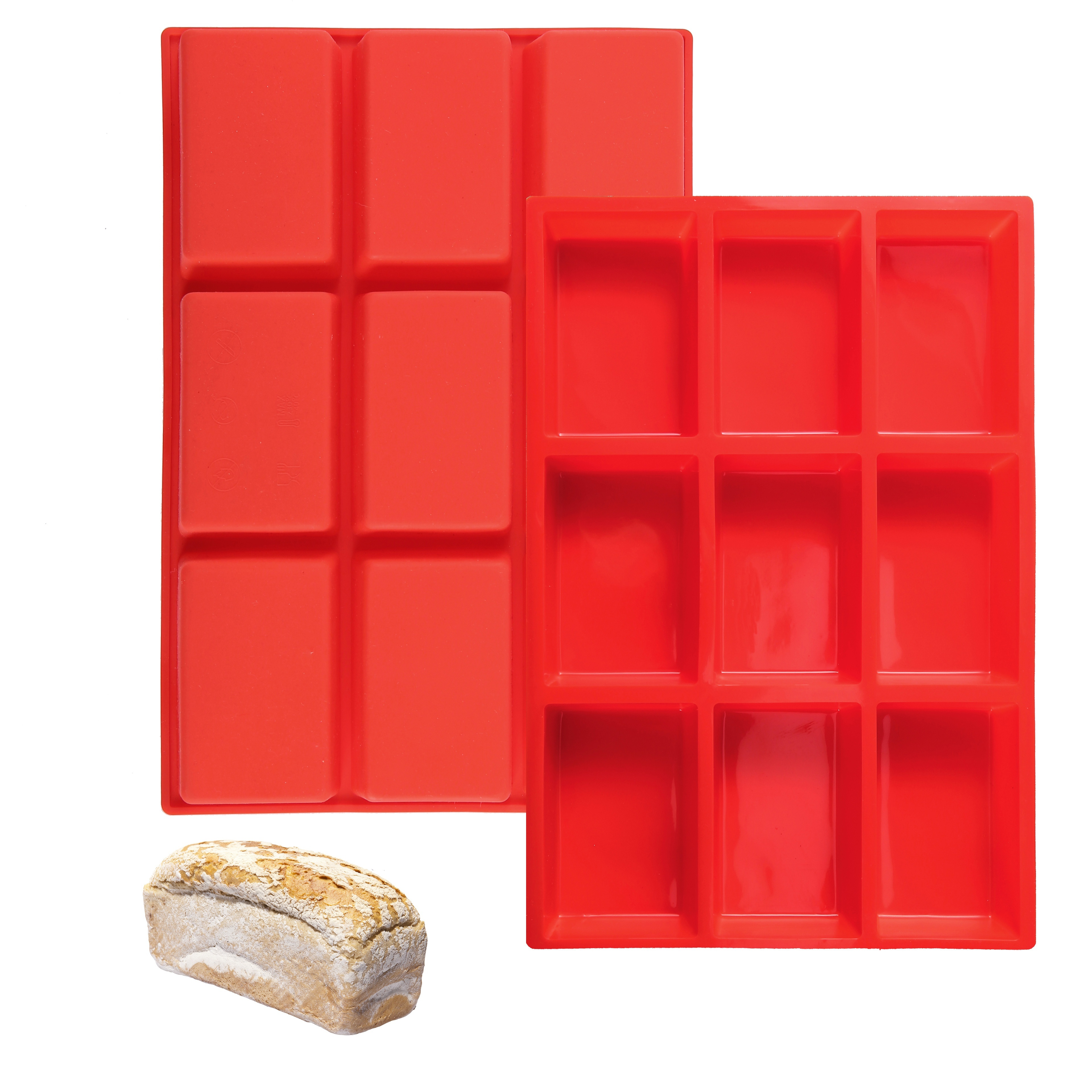 Silicone mini outlet loaf tins