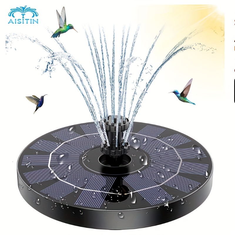 

3.5w Solar Fountain Pump Solar Fountain Pump With 6 Nozzles For Bird Baths, Solar Pumps For Ponds, Fish Tanks