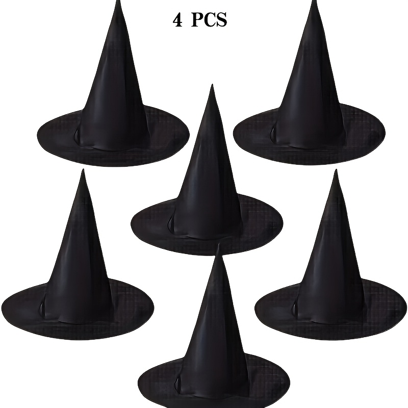 TEMU Confezione da 4 da strega - Adatti per costumi di Halloween, giochi di ruolo, decorazioni per feste a tema , oggetti di scena per cabine