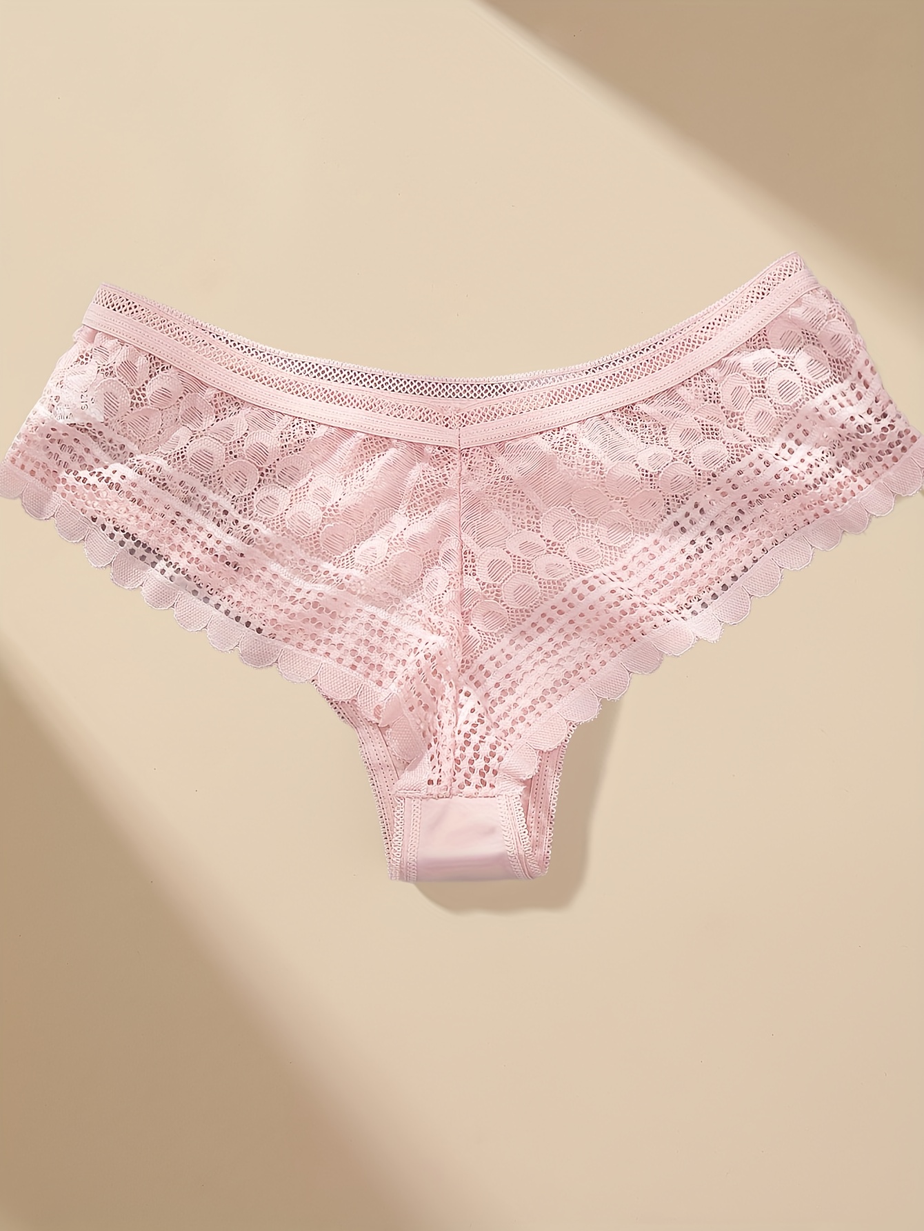 5pcs String Femmes Mid-Rise Lace - Culottes en dentelle contrastée respirante et confortable en noir, rouge, vert, rose, blanc - Lingerie sexy pour le printemps et l'été, String de lingerie, sous-vêtements d'été, sous-vêtements élégants, tissu respirant