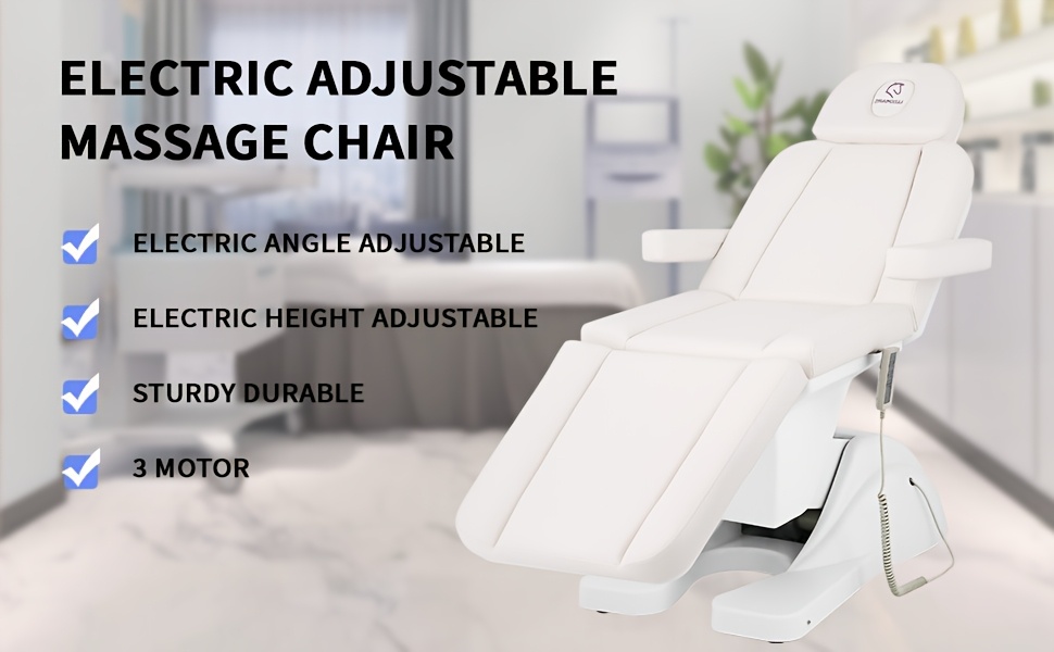 electric facial chair height adjustable tattoo chair electric adjustable angle lash bed with hydraulic stool equipment massage chair with 3 adjustable electrical motors Product details 0