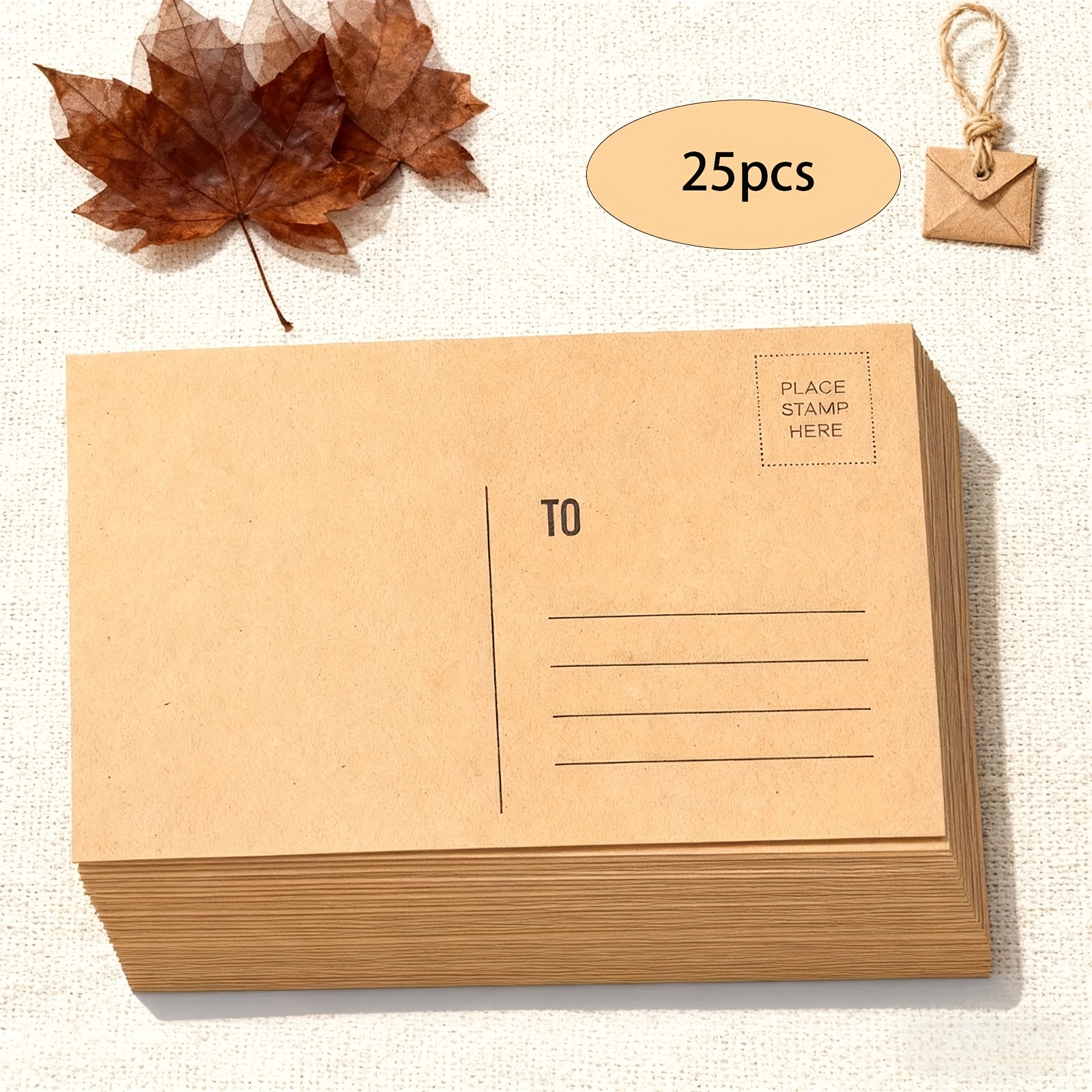 TEMU Minimalist Paper Blank Postcards, Perfect For Sending Holiday Greetings, Birthdays, Christmas, Thanksgiving, Or Any Occasion. Suitable For