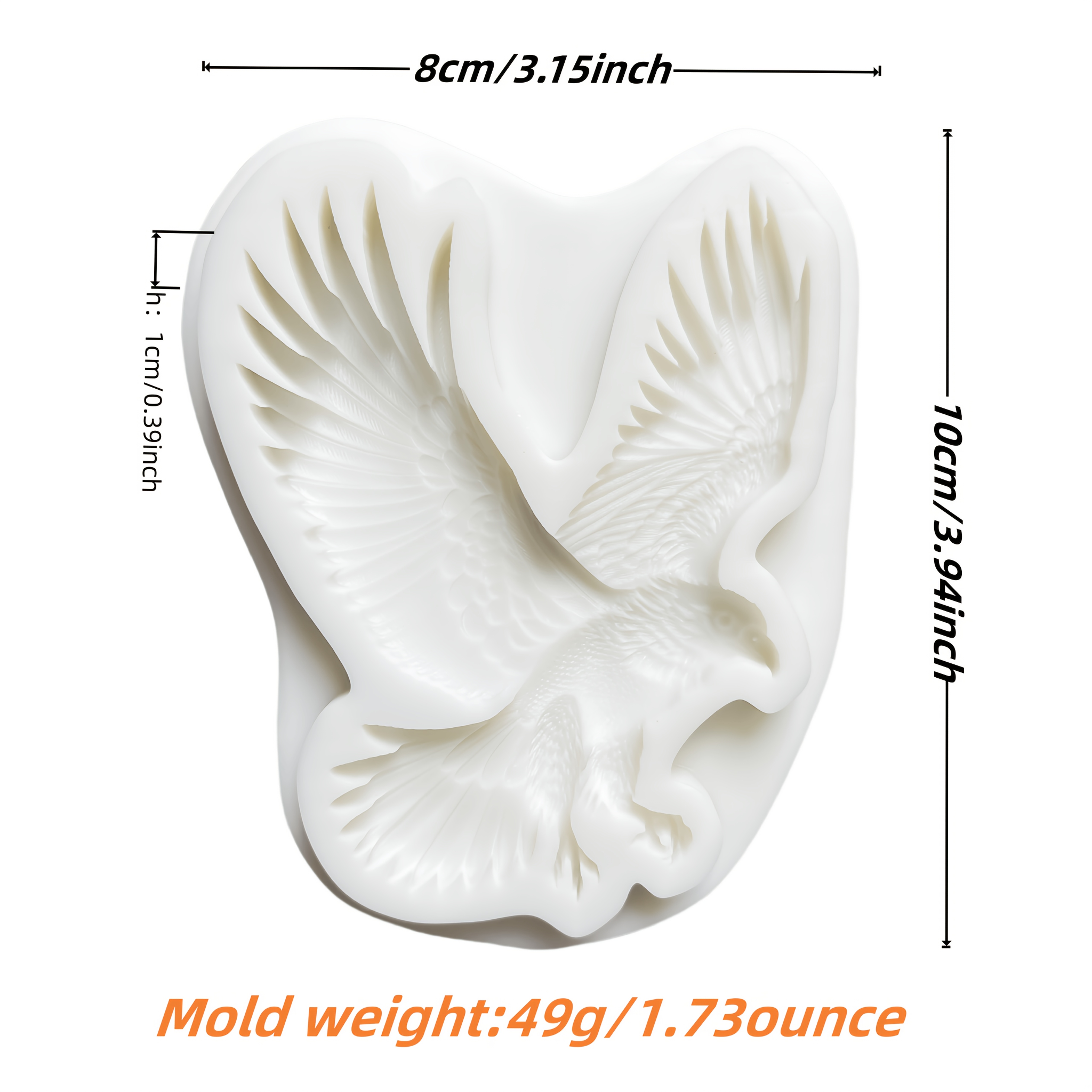 A Silicone Mold Featuring A Spread-wing Eagle, Perfect For Designs With , Chocolate, Or Cake Decorations. Ideal For Baking Biscuits And Other Handmade Art Projects