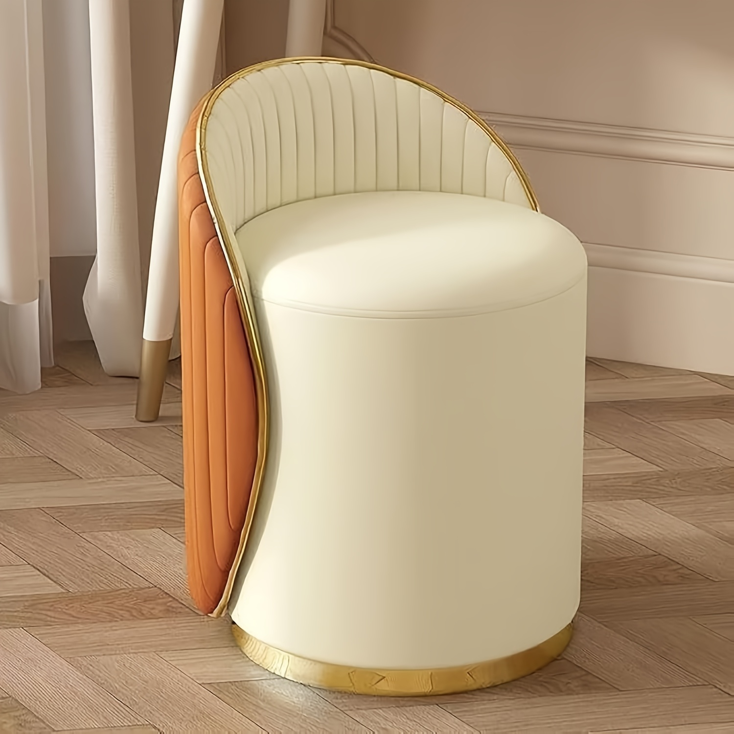 chinese dress ladies High Leather Dressing Stool – Homio Decor main image 0