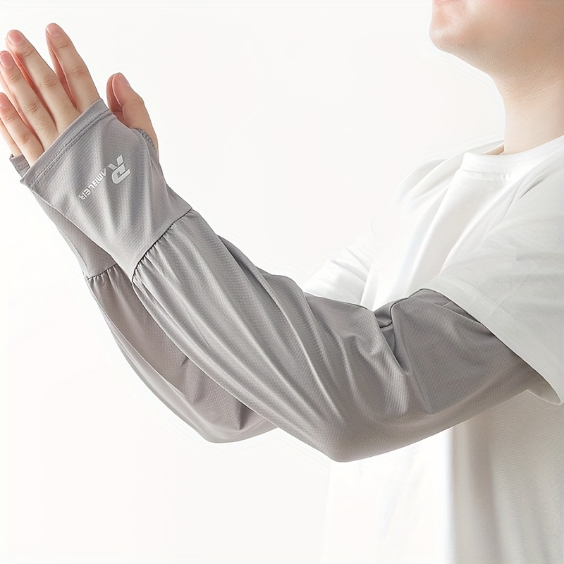 

Uv Protection Cooling Breathable Stretchable Arm Sleeves, Summer Ice Silk Arm Cover Sleeve, For Outdoor Driving And Cycling