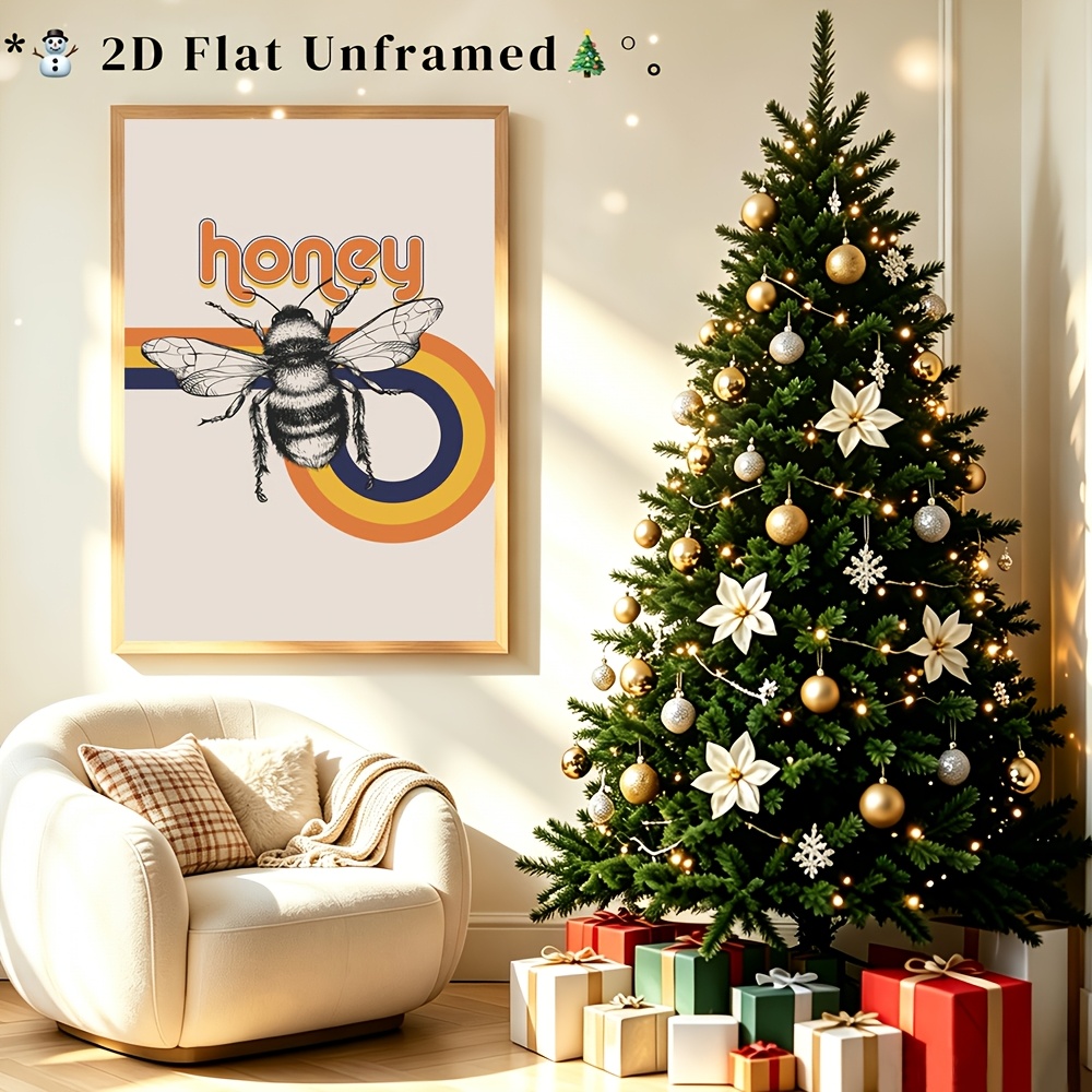 Vintage Bee Print, Stylish Wall Art