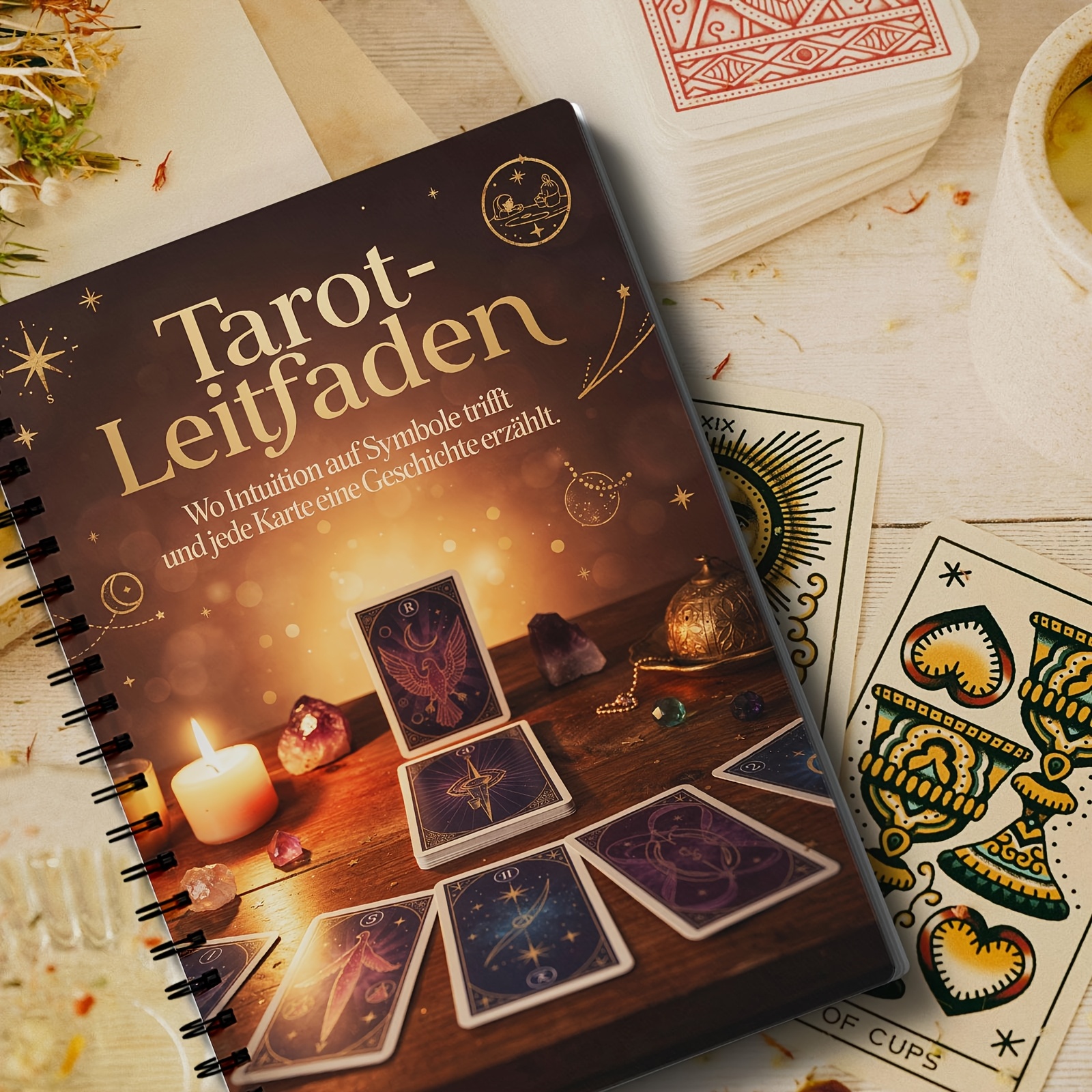 Image of Codex Clipbook (german Edition) | 130 Pages A5 Sturdy Grimoire 100gsm | Ancient Card Lore And Spread Instructions, Ideal For Spiritual Practitioners Lovers, Crystal Collectors, Soul