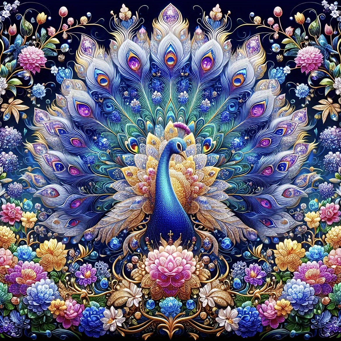 

1pc Kit de 5D DIY 40x40cm, acryliques Art , broderie complète au de , art artisanal Décoration murale