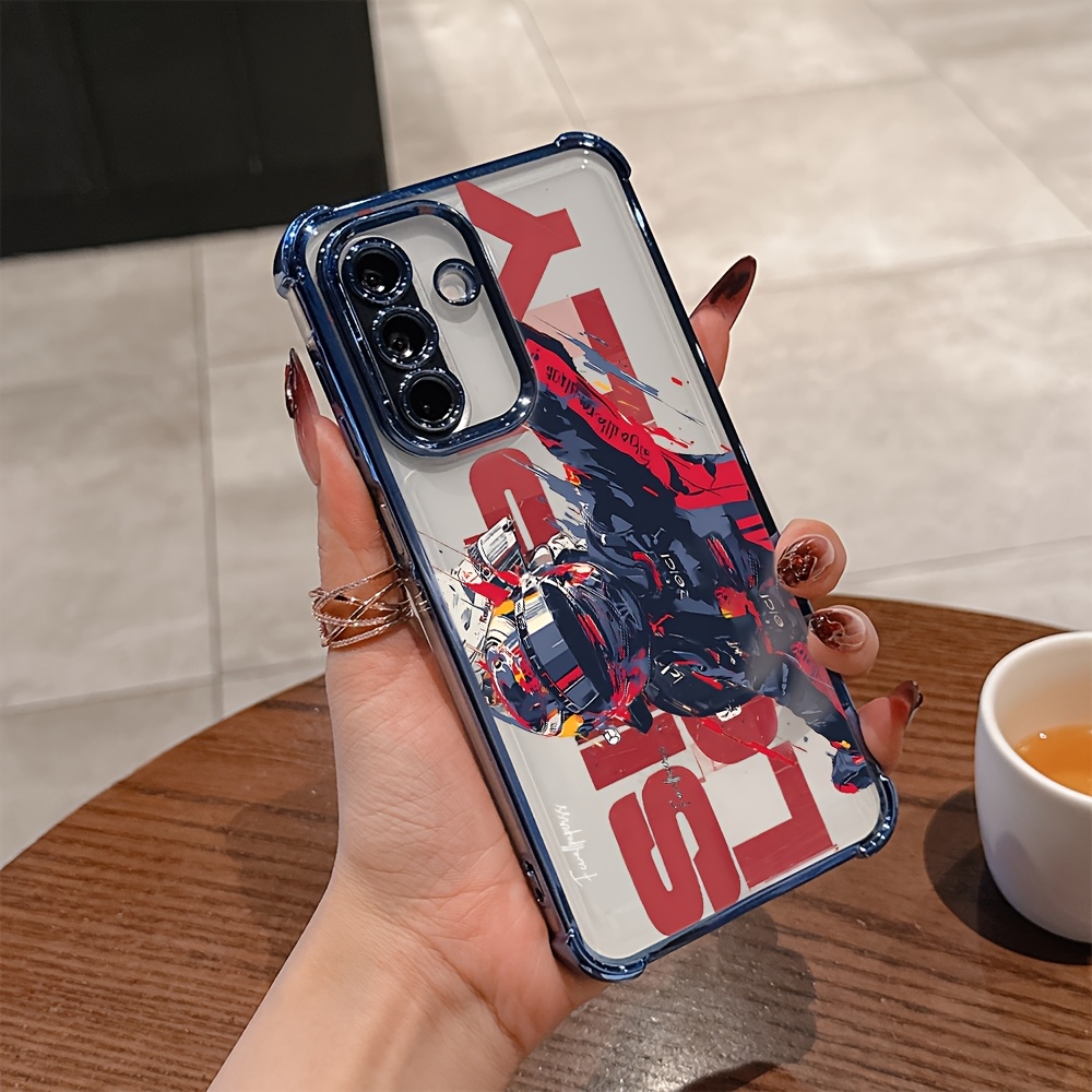 TEMU Phone Case - Phone Case Designed For For Galaxy Models, Featuring A Transparent Soft Back Cover That Anti-fall Protection