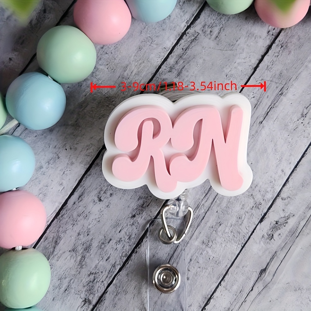 TEMU 2d Custom 2d Personalized Name Badge Reels With Custom Acrylic Retractable Id Badge Clips, Customized Back-to-school Gifts, Retractable Id Badge