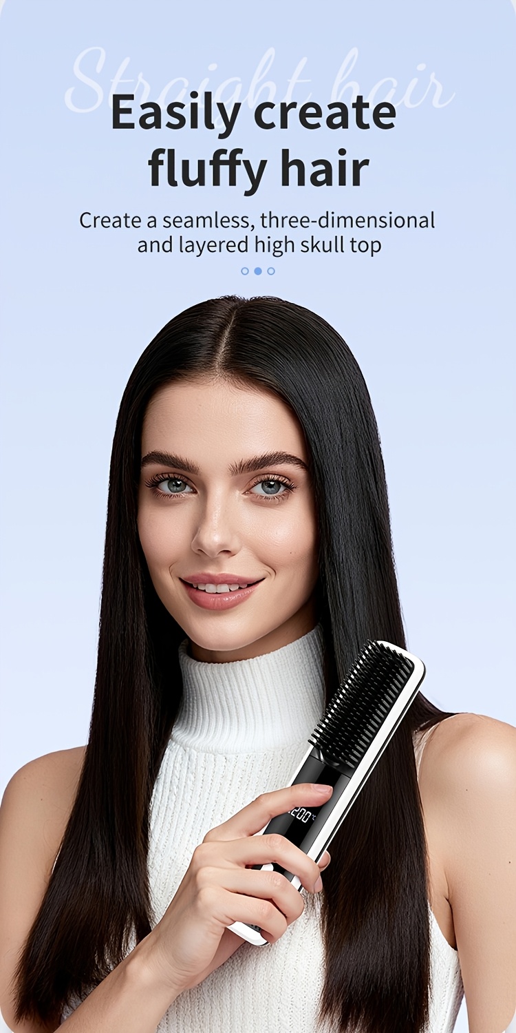 2025 Nieuwe Draadloze Draagbare Negatieve Ionen Stijltang, Snel, Slim Digitaal Display, USB Opladen, Compact en Lichtgewicht Ontwerp, Perfect voor Thuis en Reizen, Ideaal Cadeau voor Vrouwen, Professioneel Styling Gereedschap