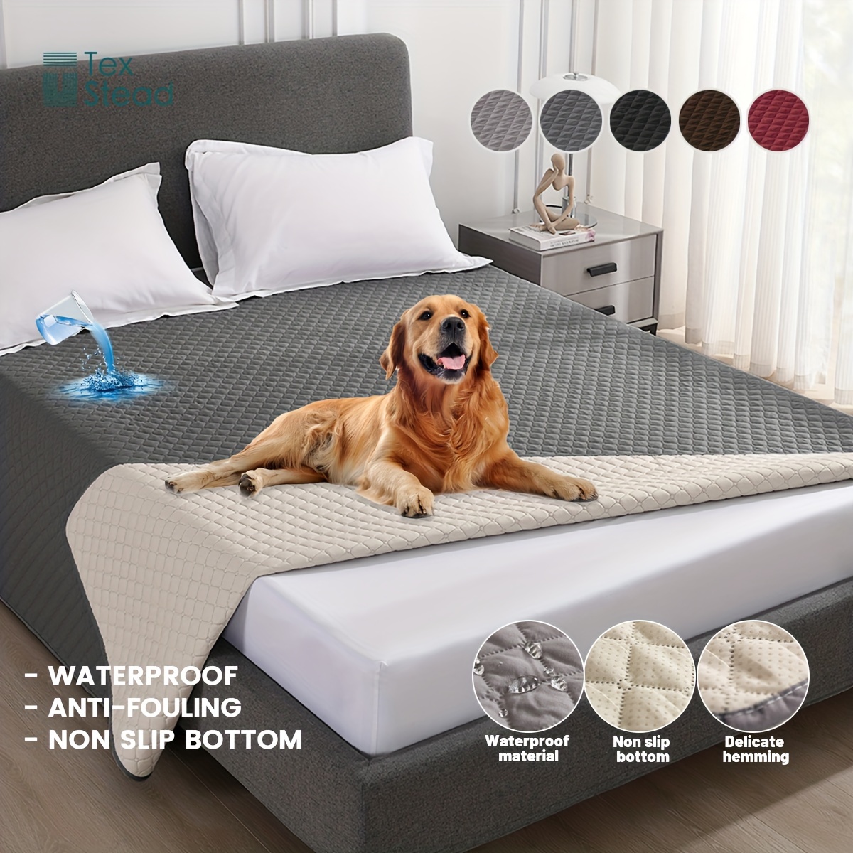 

Waterproof & Non-slip Dog Bed Cover Mattress Cover And Pet Blanket Sofa Pet Bed Mat, Car Incontinence Mattress Protectors Furniture Couch Cover For Most Cats Dogs
