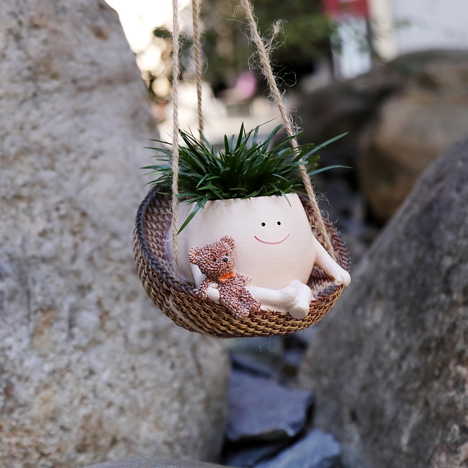 hanging planters bear indoor plants unique - Temu