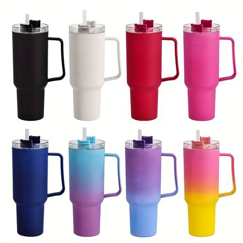 1200ml plastic travel mug with straw hand wash only lightweight and suitable for hiking