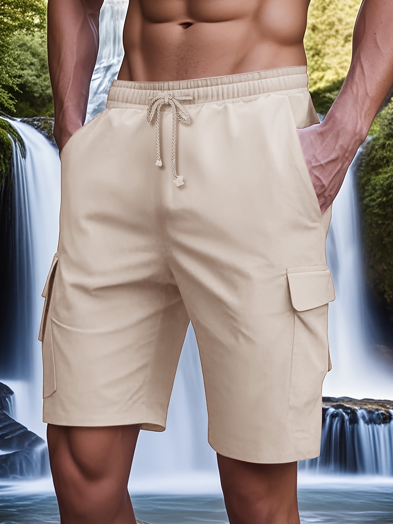 plus size men's loose fit casual shorts soft comfortable Temu Oman