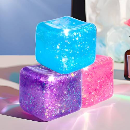 a set of glitter toy kits colorful and elastic toys that are suitable for children and adults
