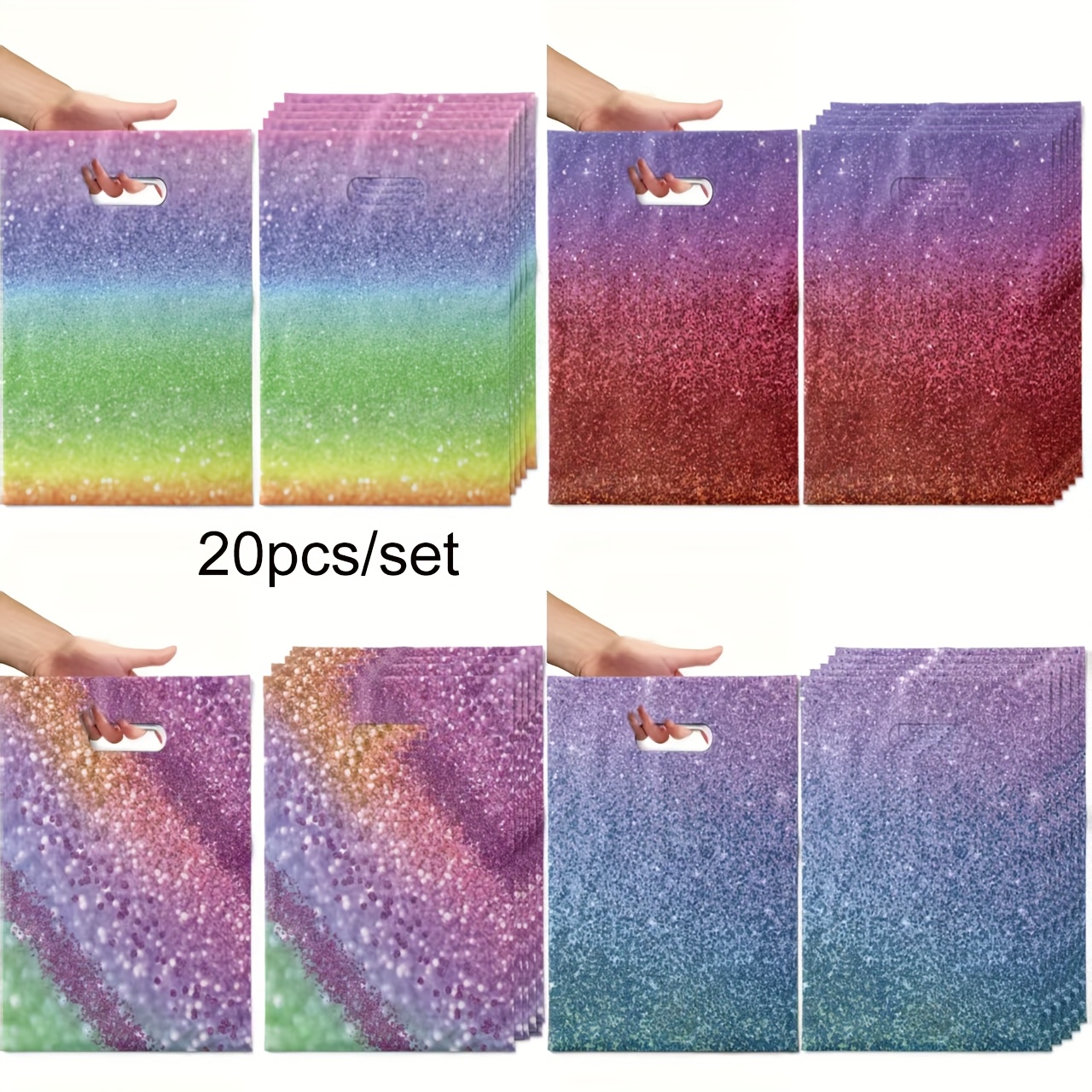 Gift For Her/him Gradient Color Multi-element Small-sized Tote Bag, Attractive High-end Gradient Color Gift Bag For Product