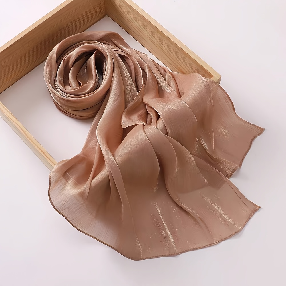 Dopamine Color Fine Sequined Neck Scarf, All-Season Accessory